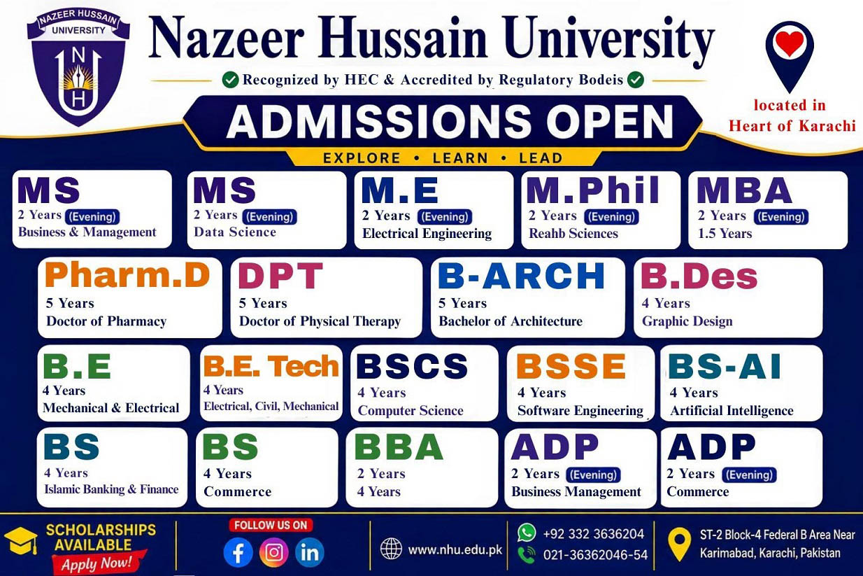 NHU Admissions Open 2026